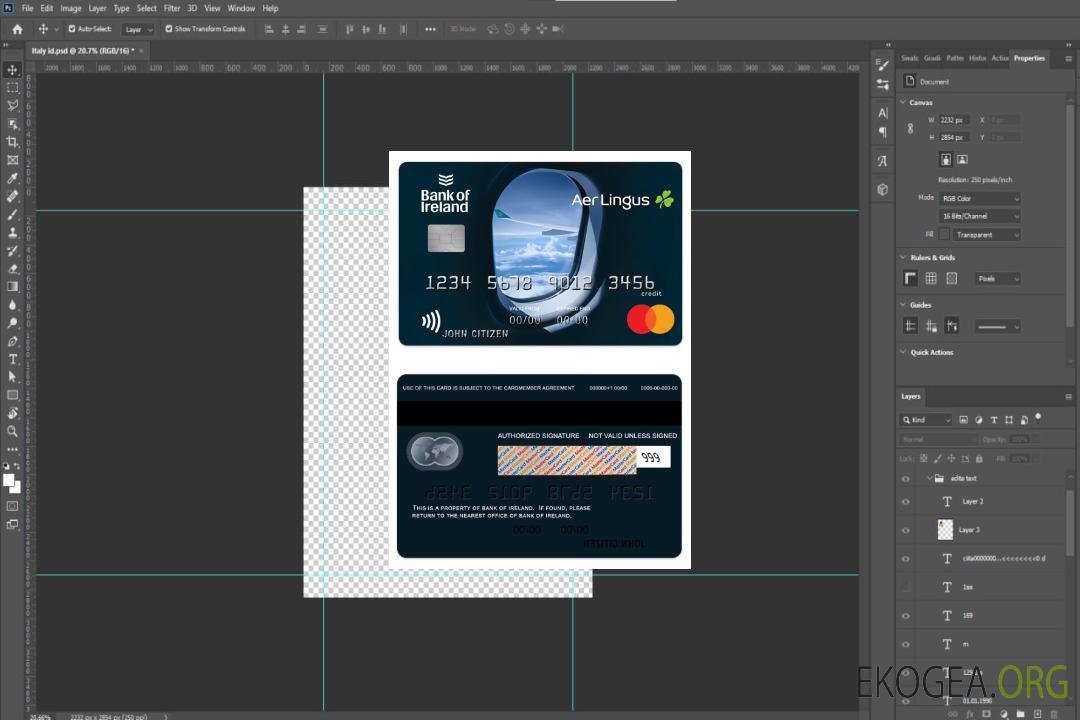 Carte Mastercard de crédit aérien de la Banque d'Irlande d'Irlande template Carte Mastercard de crédit aérien de la Banque d'Irlande d'Irlande template